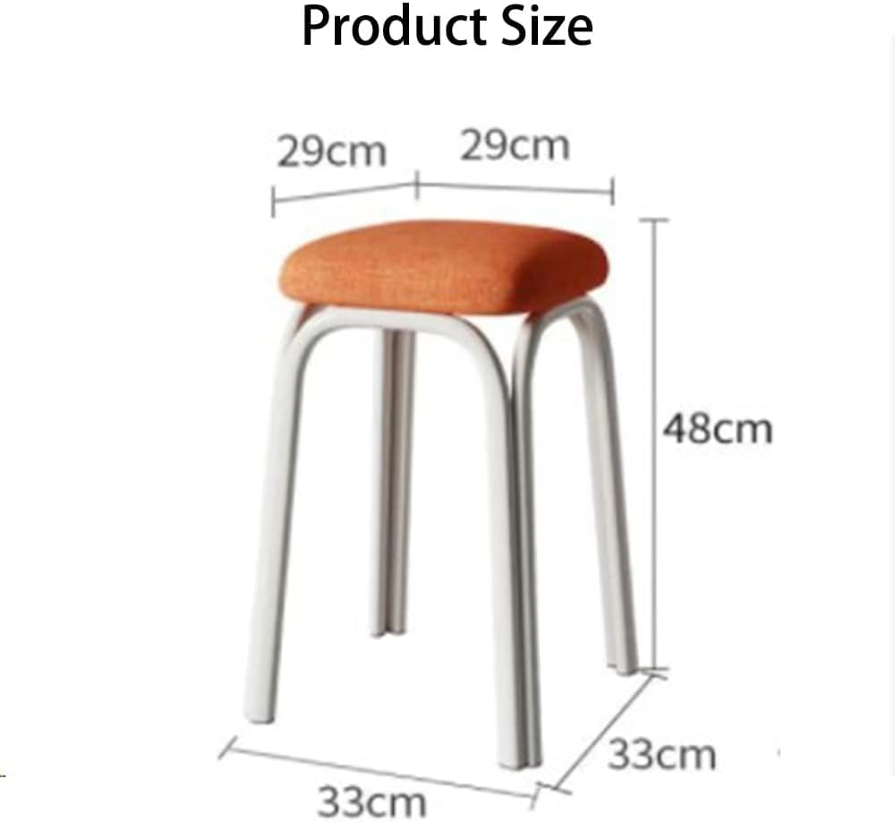 Set of 4 Green Metal Stacking Stools V36116