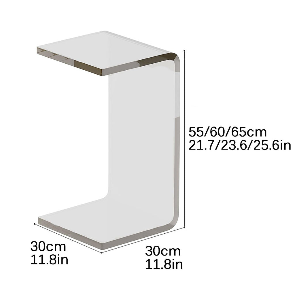 Acrylic U Shaped Side Table 30 x 30 x 55cm W72501