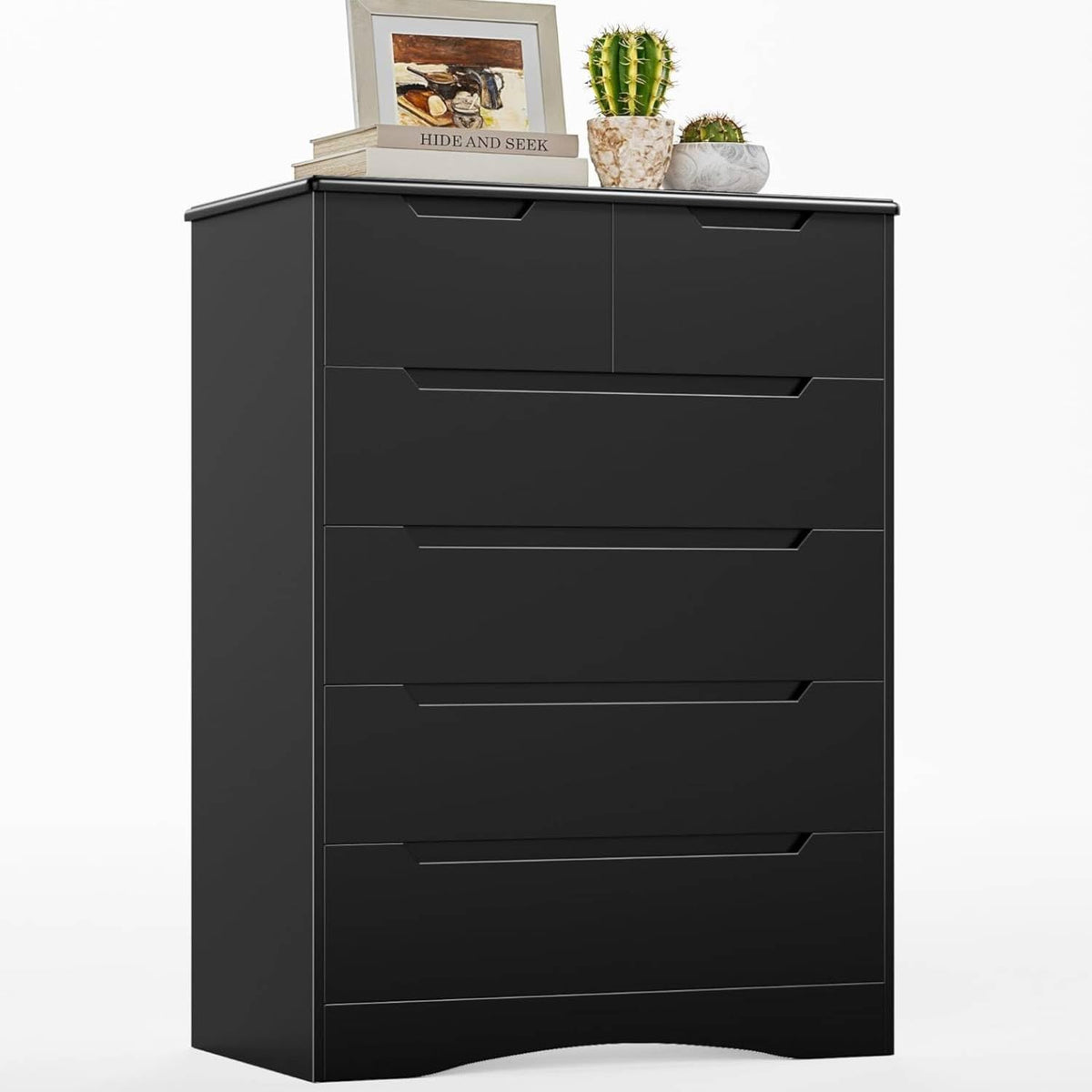 Black 6 Drawer Dresser Z133