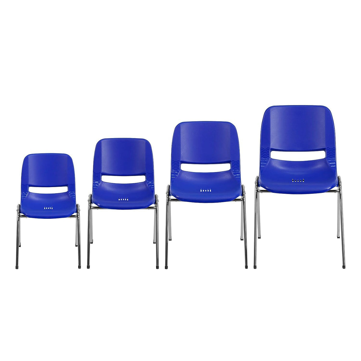 Navy Ergonomic Shell Stack Chair with Chrome Frame A632
