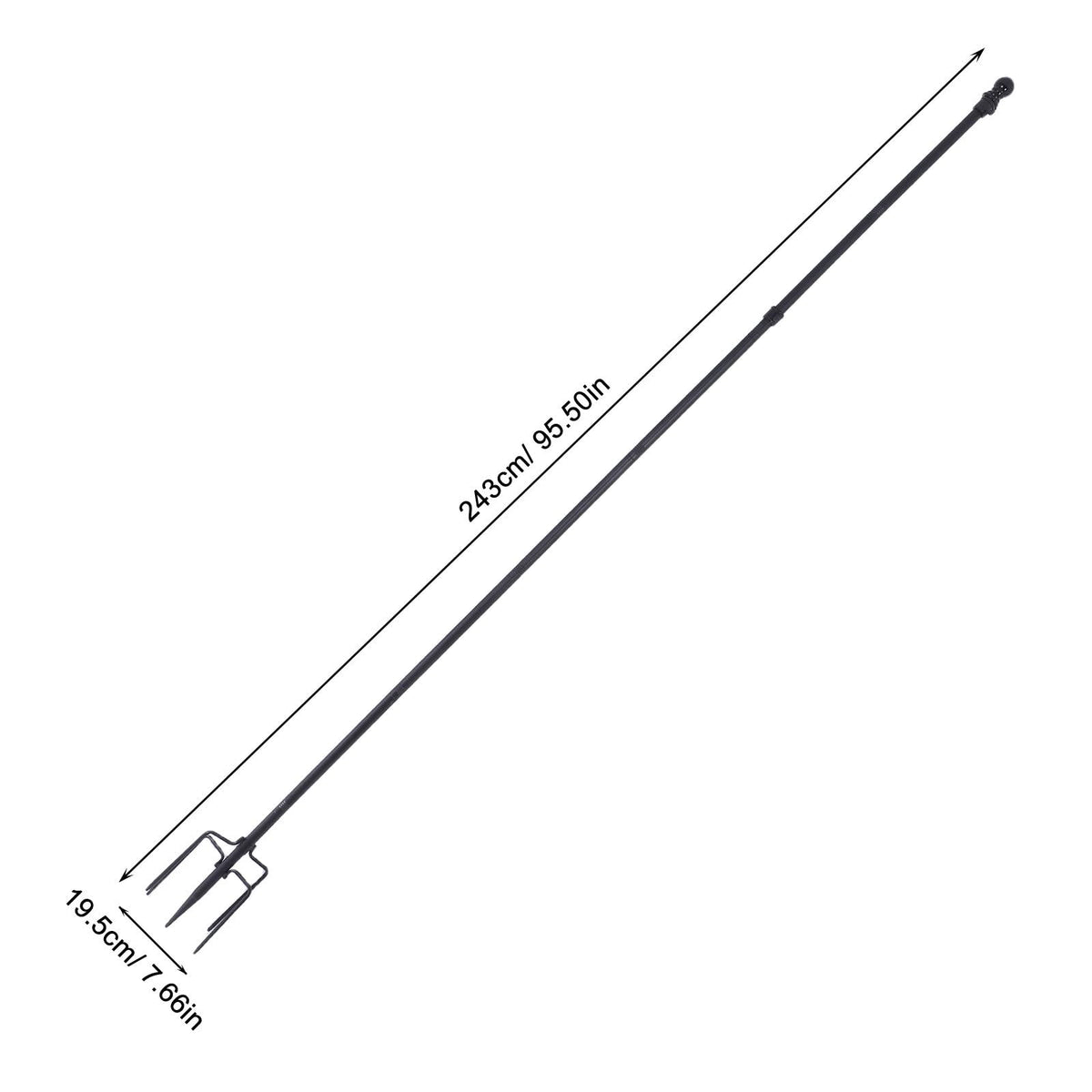 Stainless Steel Flag Pole Base with 5 Prongs X66441