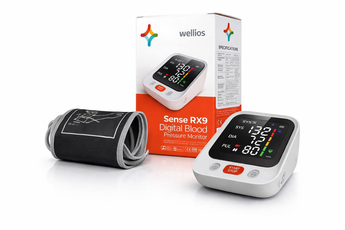 Upper Arm Blood Pressure Monitor with Large Cuff and Backlit Display K103