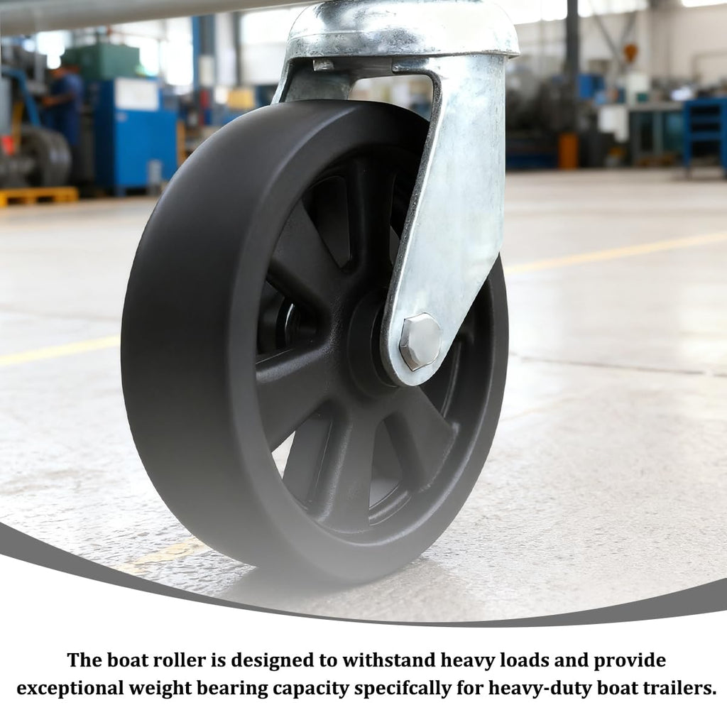 8 Inch Nylon Trailer Jack Caster Wheel with Bolt and Nut Z78082