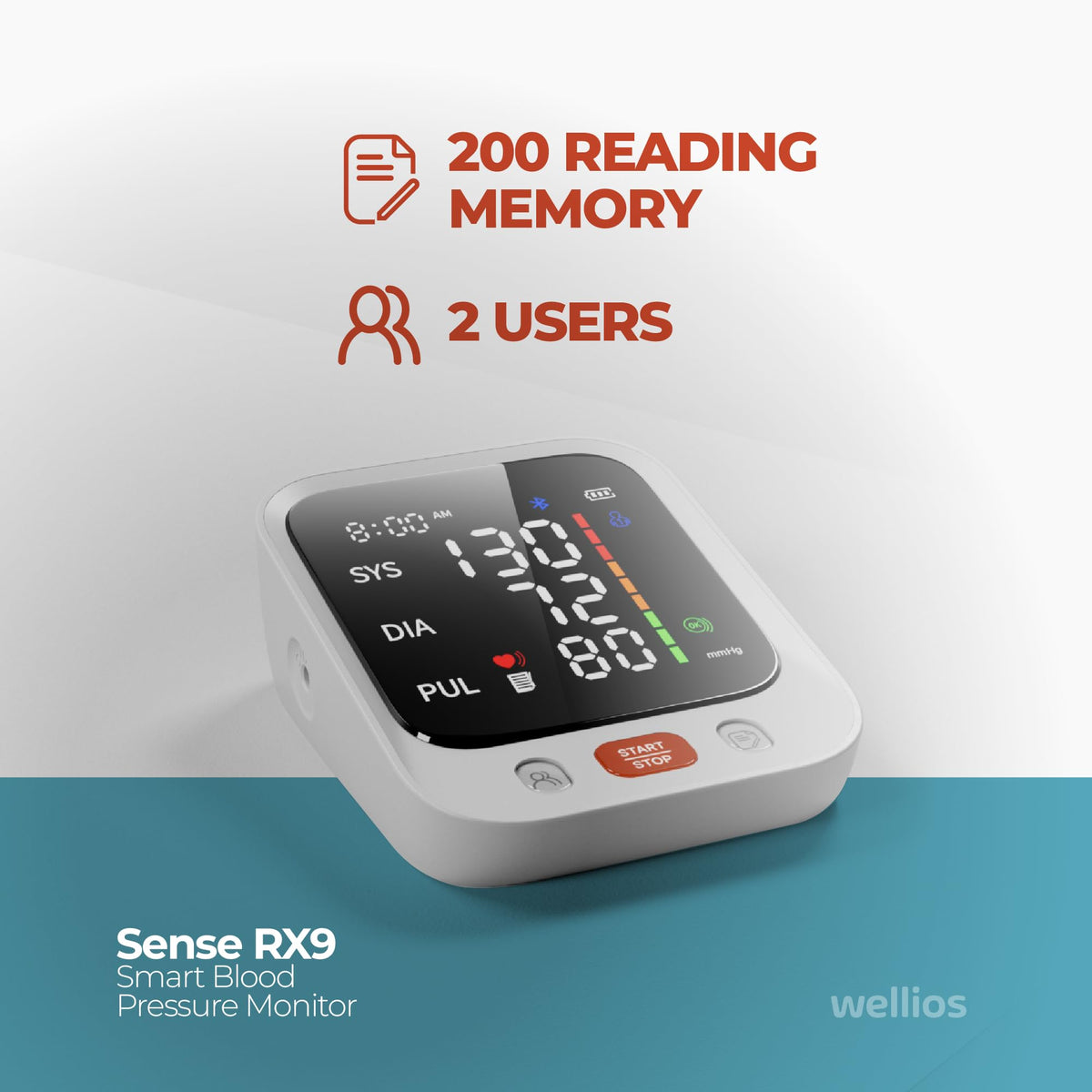 Upper Arm Blood Pressure Monitor with Large Cuff and Backlit Display K103