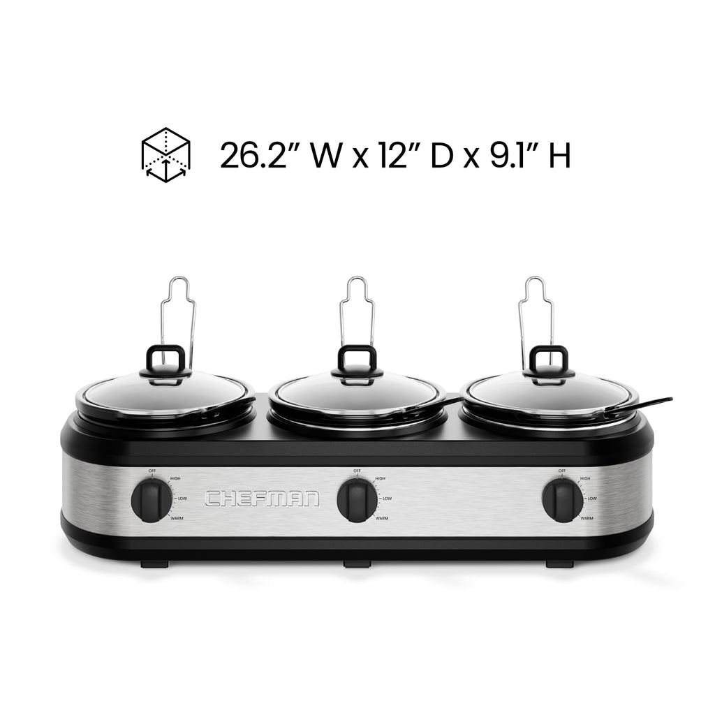 Triple Slow Cooker with 2.5 Qt Ceramic Crocks S83378