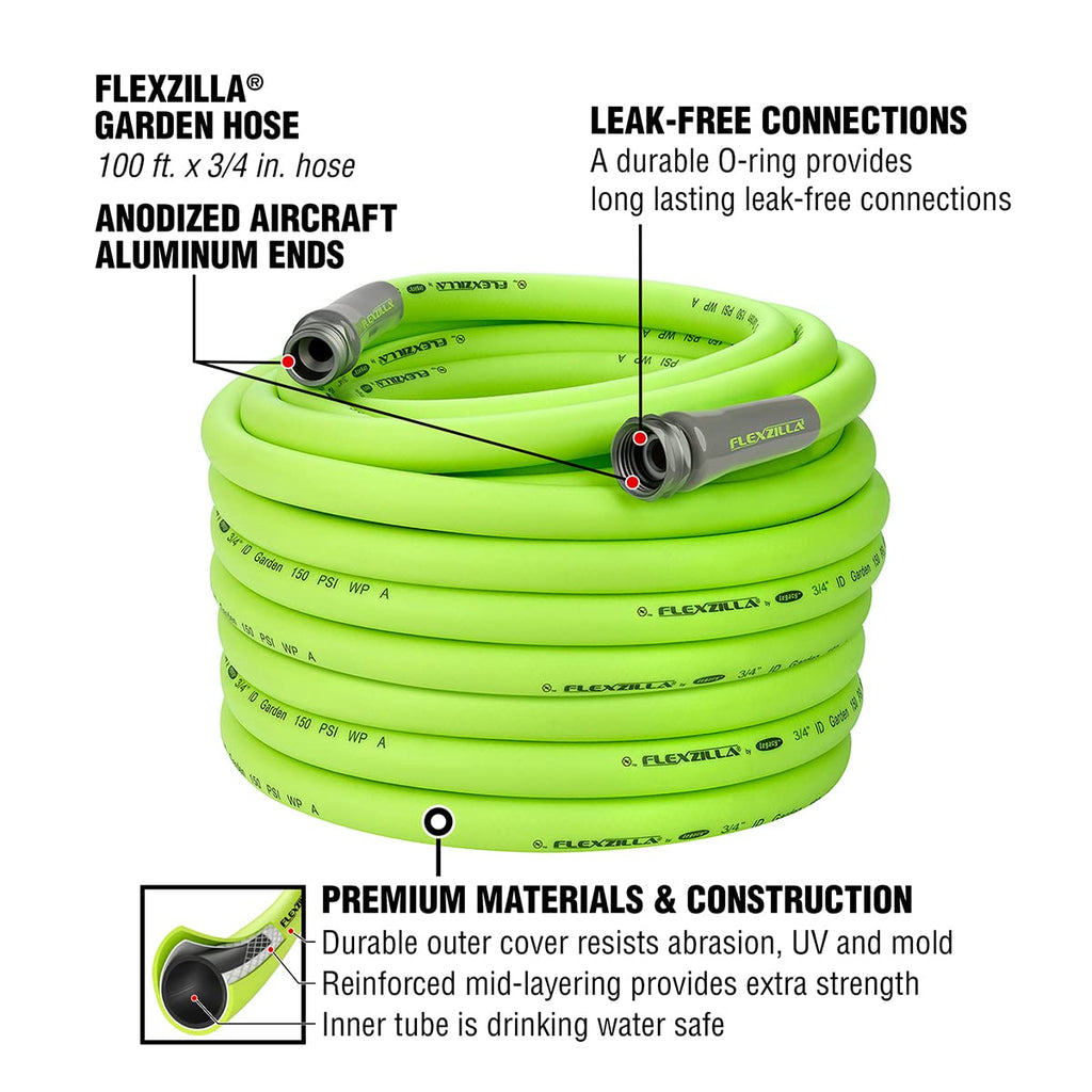 Garden Hose 3/4 in. x 100 ft. Lightweight All-Weather Water Hose C2796
