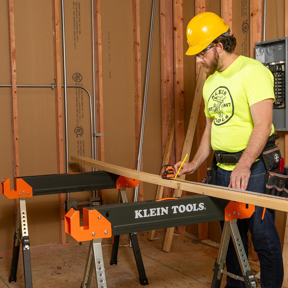 Folding Sawhorse 26-Inch to 32-Inch Adjustable Height 1-Pack S104873