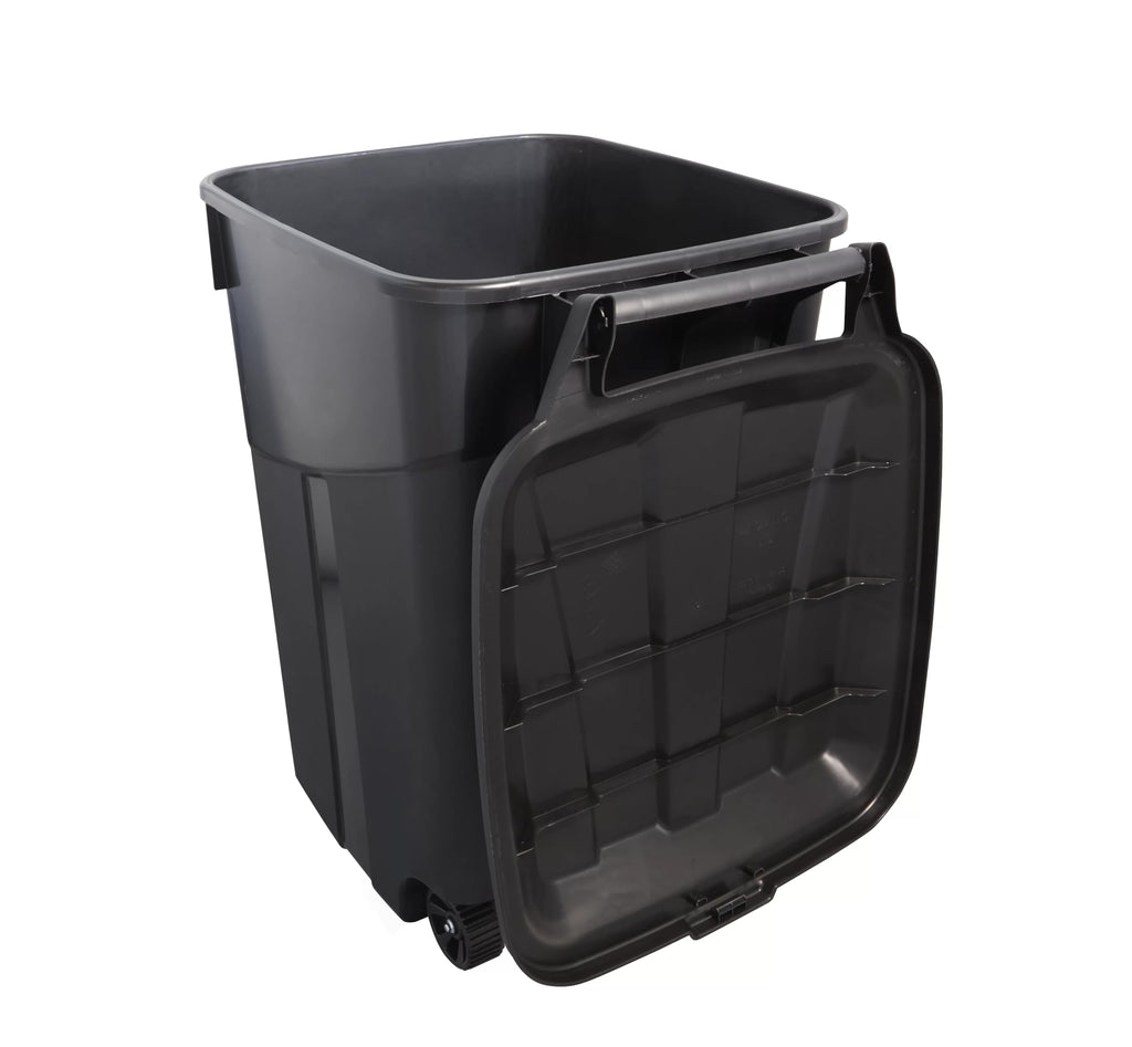 Black 45 Gallon Wheeled Plastic Garbage Can C199