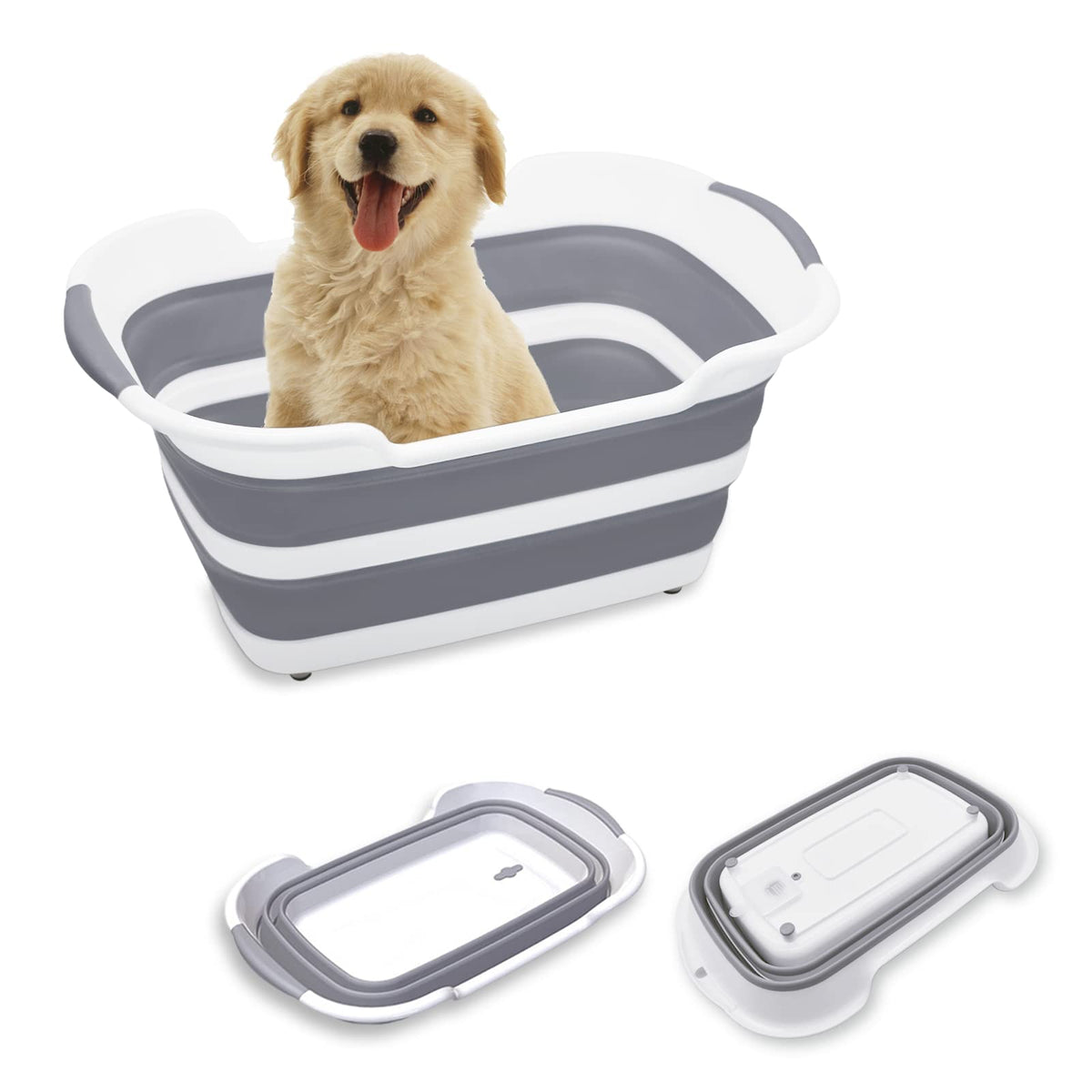 27L Collapsible Pet Bathtub with Drainage Hole V77218