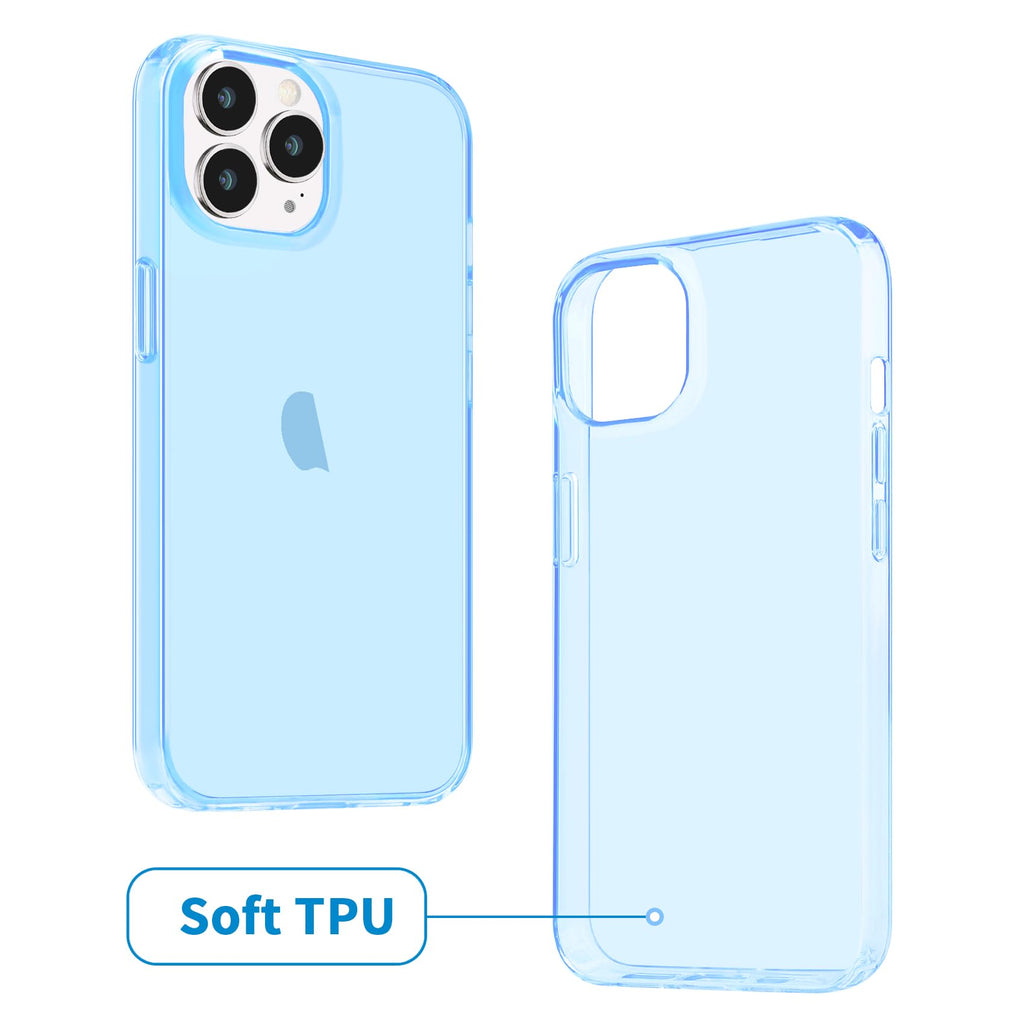 Clear Soft Shockproof Slim Thin Blue Phone Case N6541