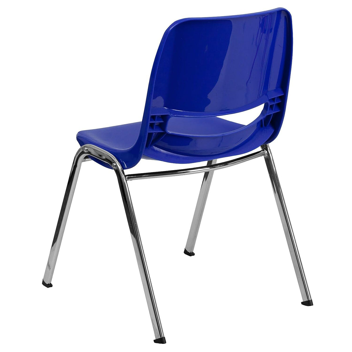 Navy Ergonomic Shell Stack Chair with Chrome Frame A632