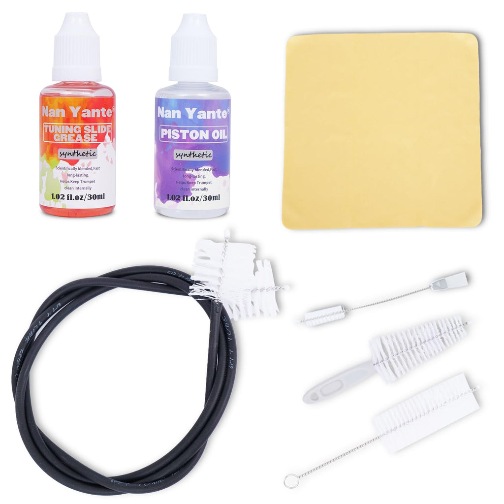 7-in-1 Trumpet Cleaning Kit with Valve Oil, Slide Grease & Snake Brush V274