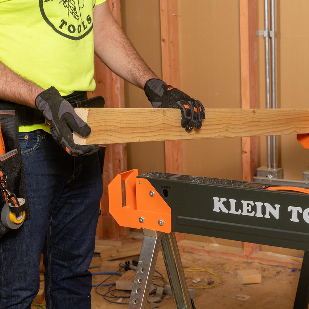 Folding Sawhorse 26-Inch to 32-Inch Adjustable Height 1-Pack S104873
