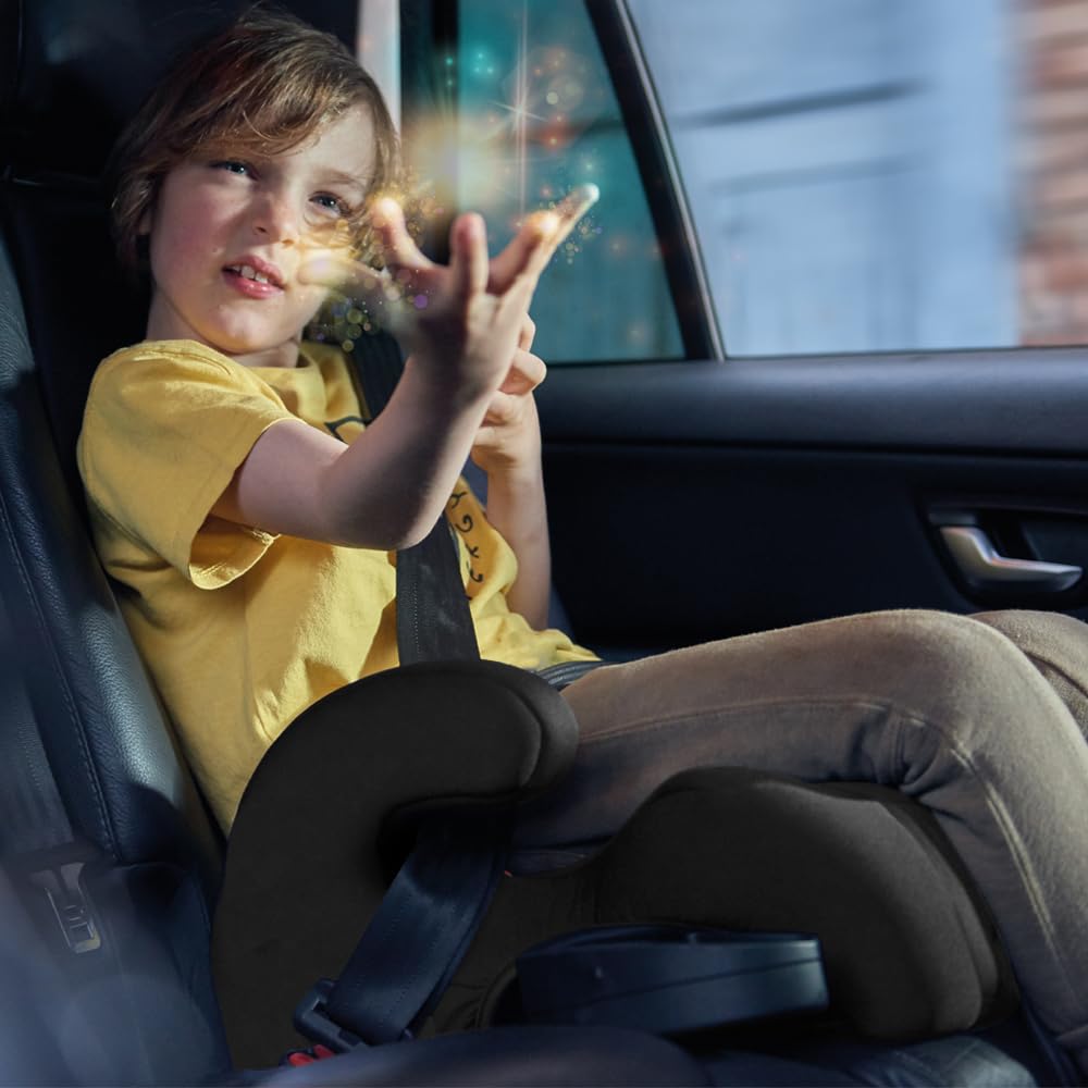 Black Backless Belt-Positioning Booster Car Seat I9322