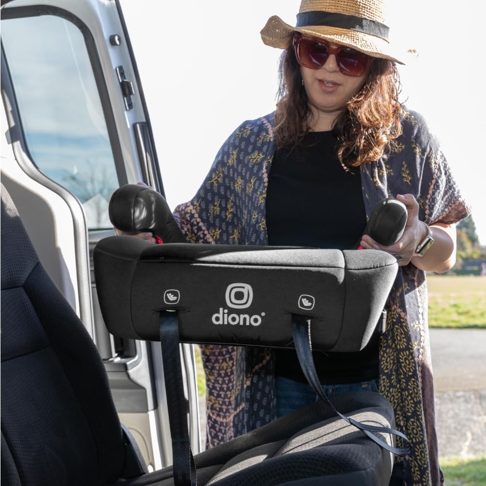 Black Backless Belt-Positioning Booster Car Seat I9322
