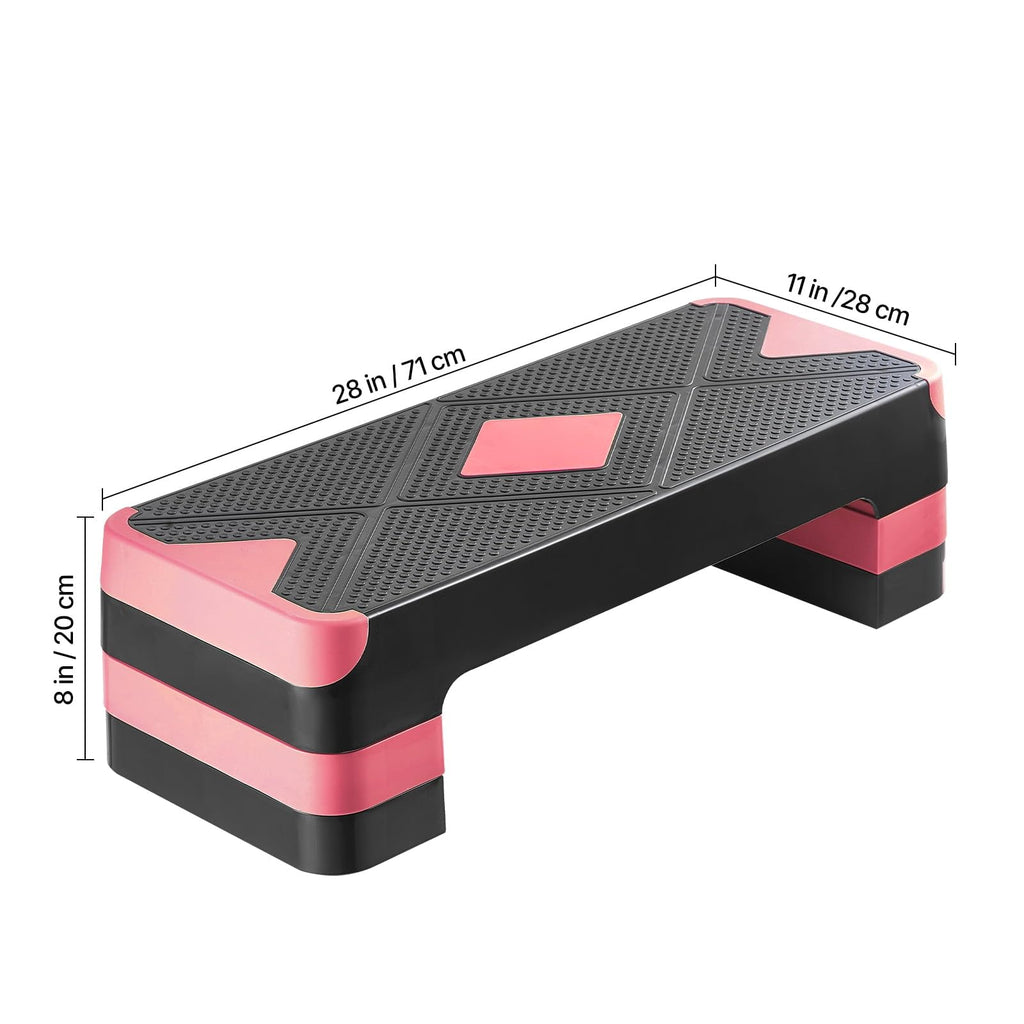 Adjustable Non Slip Aerobic Step Platform with 4 Risers H456