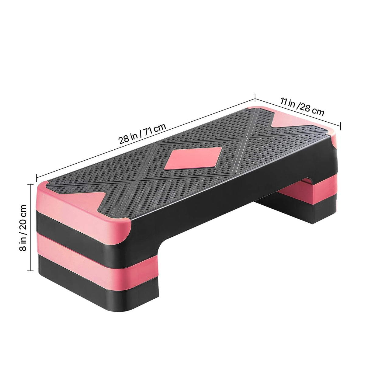 Adjustable Non Slip Aerobic Step Platform with 4 Risers H456