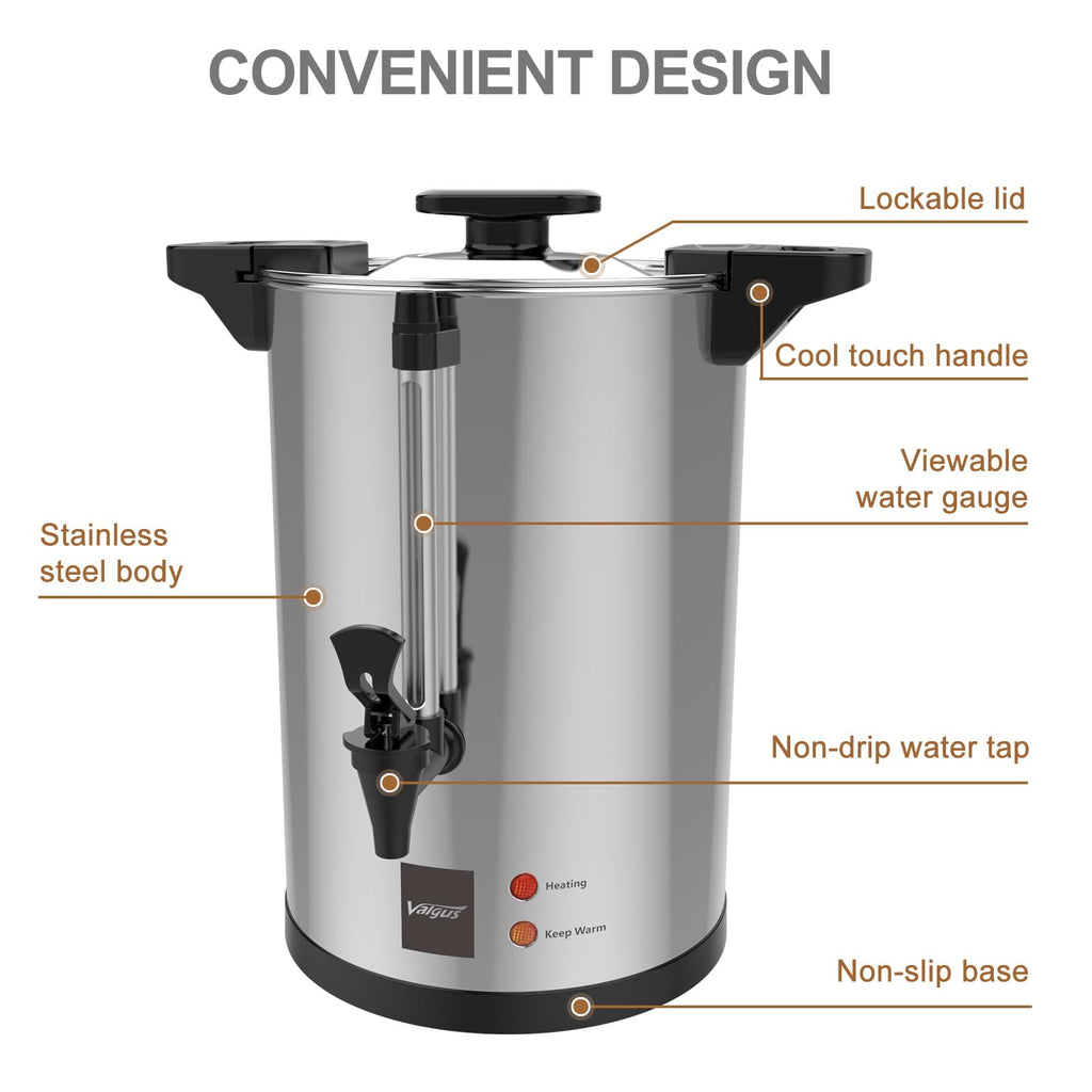 32-Cup Stainless Steel Electric Coffee Urn D4799