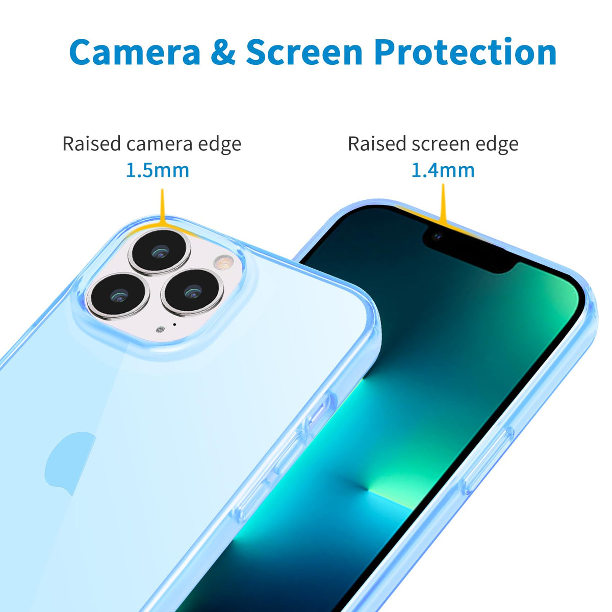 Clear Soft Shockproof Slim Thin Blue Phone Case N6541