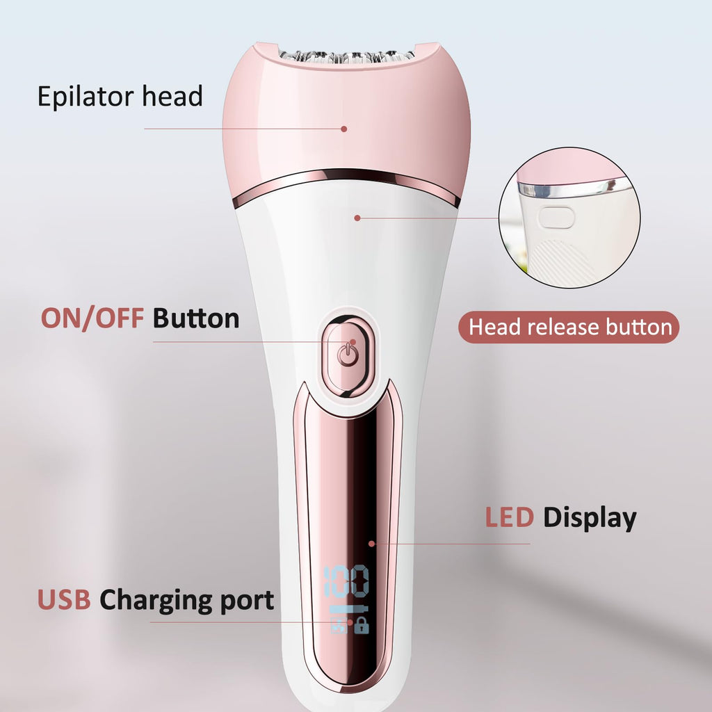 6 in 1 IPX7 Waterproof Rechargeable Epilator L496919
