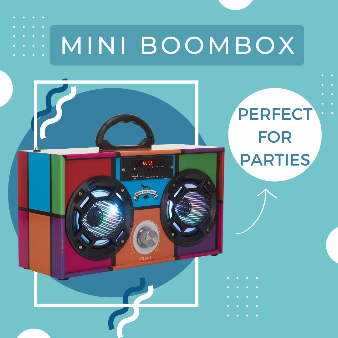 Bluetooth Speaker with FM Radio & LED Lights E7077