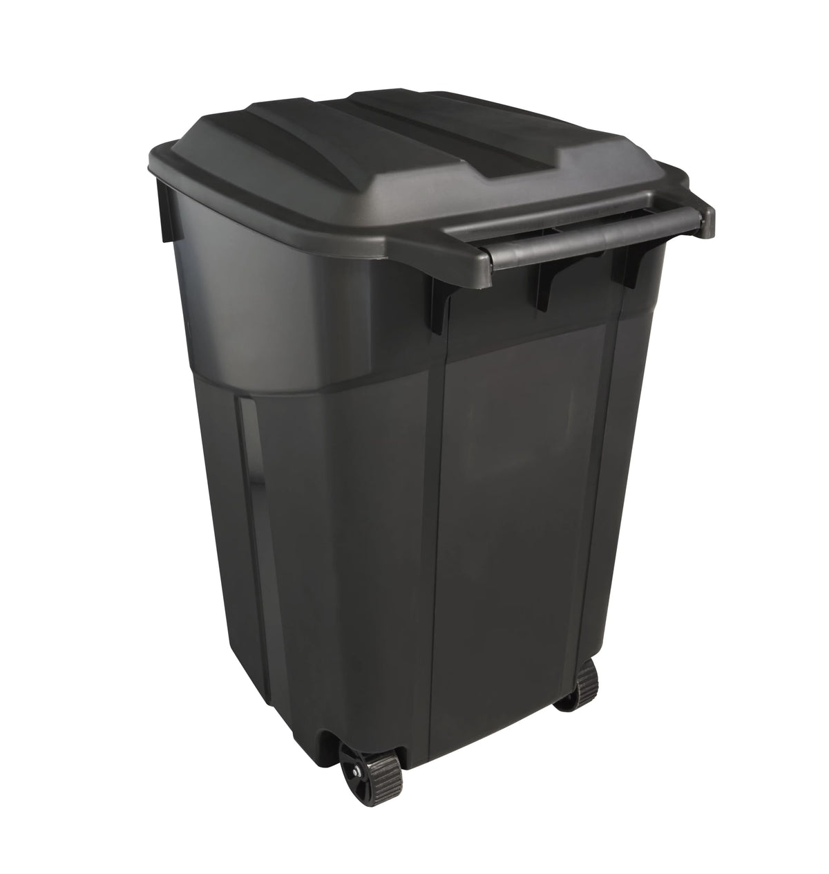 Black 45 Gallon Wheeled Plastic Garbage Can C199