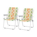 Webbed Lawn Chairs Set of 2 Lightweight G87586