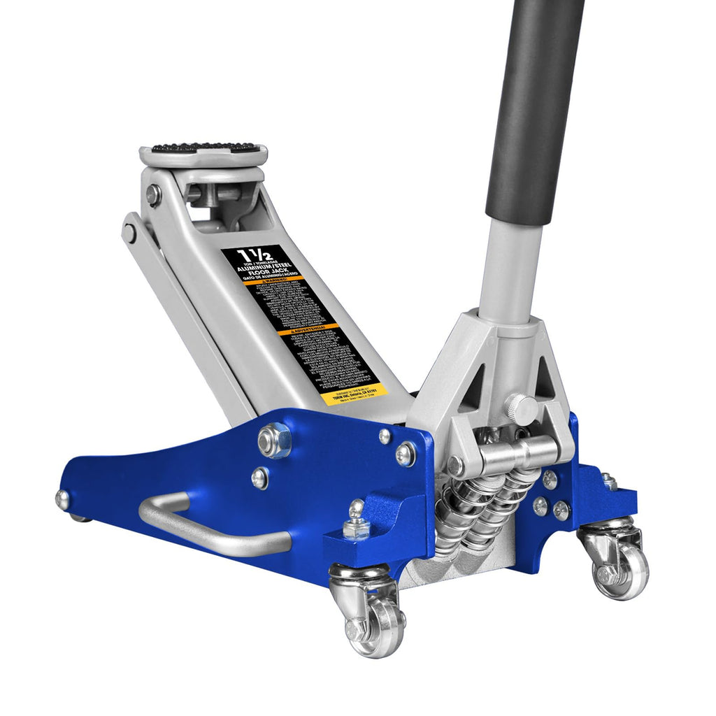 Blue 1.5 Ton Low Profile Aluminum Steel Racing Floor Jack R59263