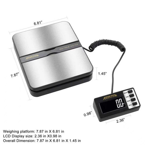 150Lbs 0.1OZ Digital Postal Scale Stainless Steel Q9485