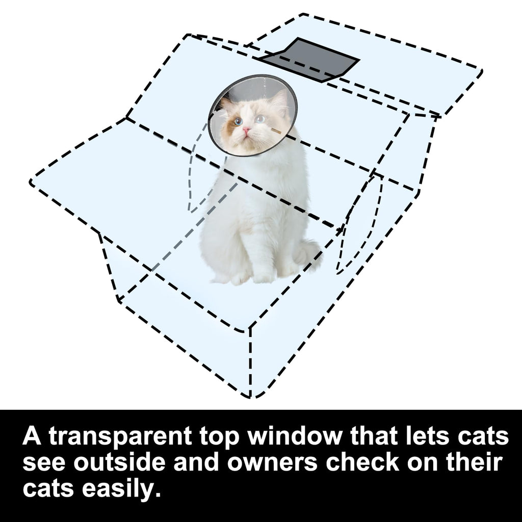 Weatherproof Large Insulated Outdoor Cat House with Roof Window D345823