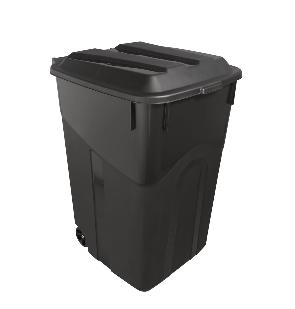 Black 45 Gallon Wheeled Plastic Garbage Can C199