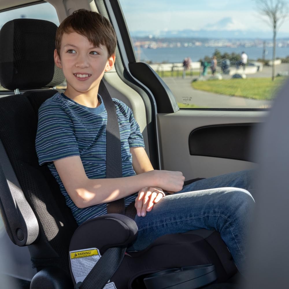 Black Backless Belt-Positioning Booster Car Seat I9322