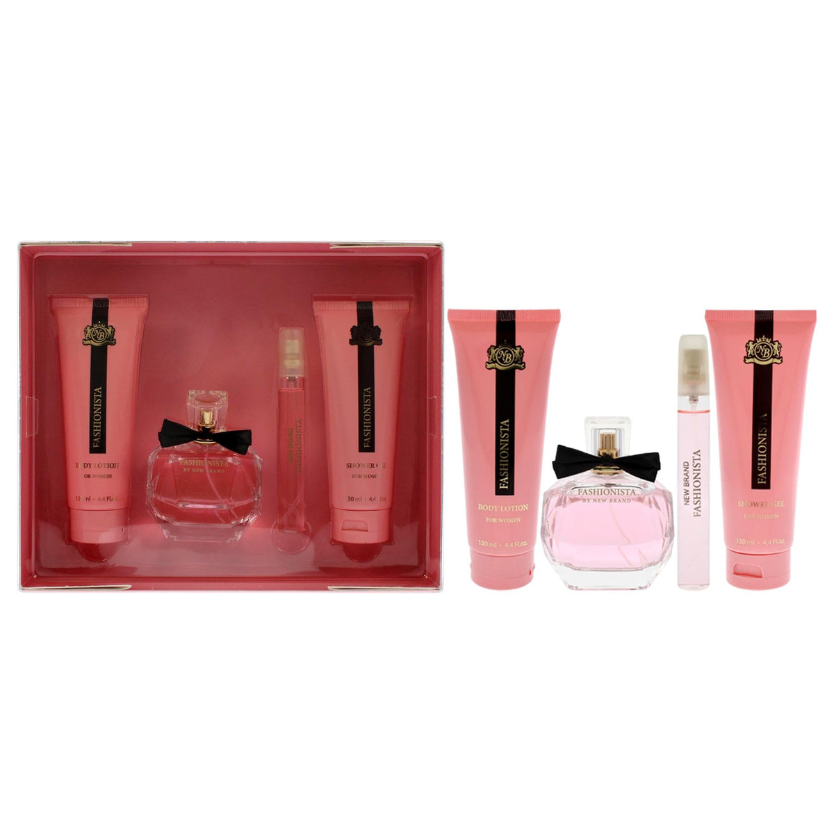 4 Pc Gift Set 3.4oz EDP Spray 0.5oz EDP Spray 4.4oz Shower Gel 4.4oz Body Lotion F907924