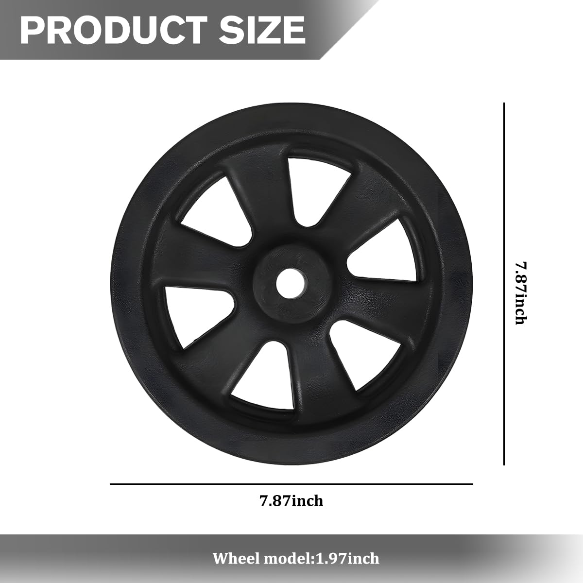 8 Inch Nylon Trailer Jack Caster Wheel with Bolt and Nut Z78082