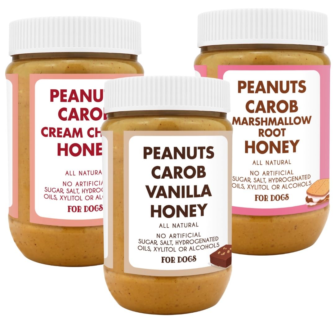 Red Velvet Brownie Butter S'Mores Natural Dog Peanut Butter Set of 3 G20344