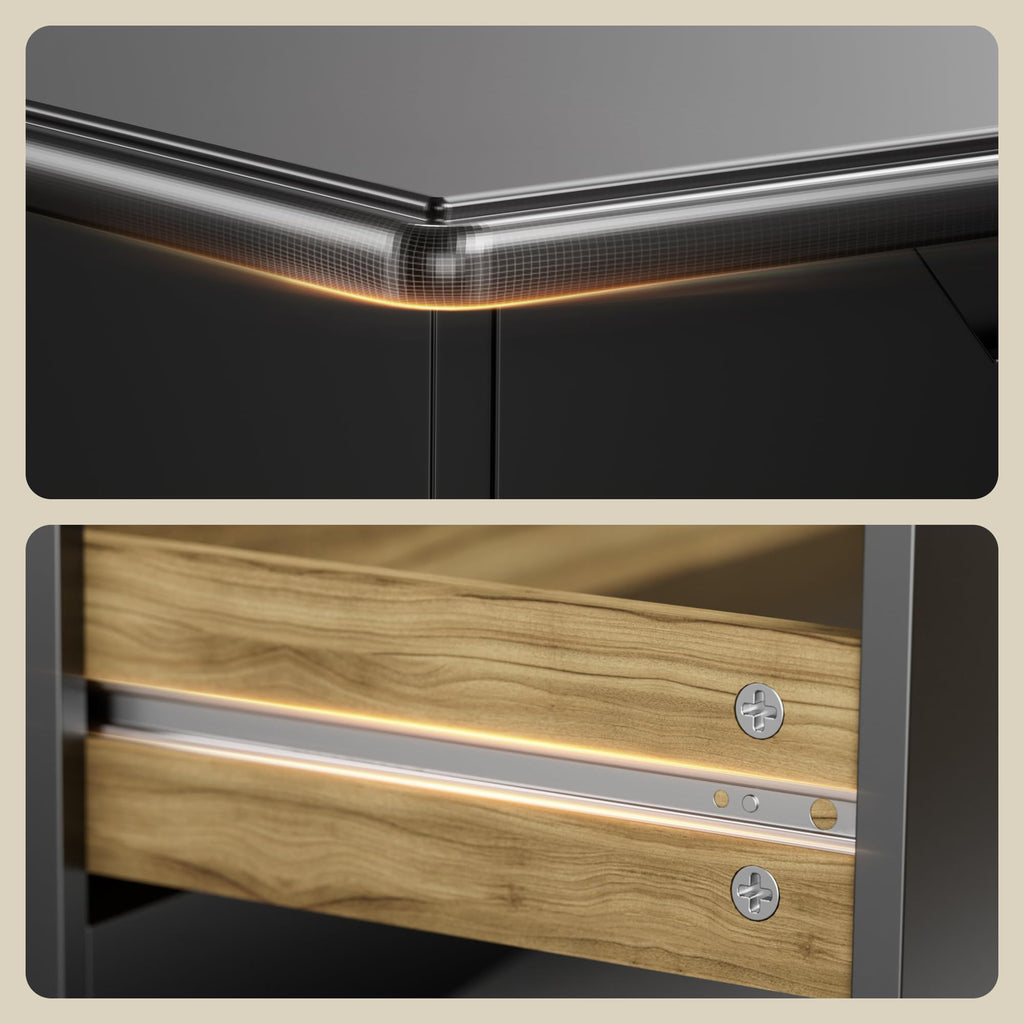 Black 6 Drawer Dresser Z133