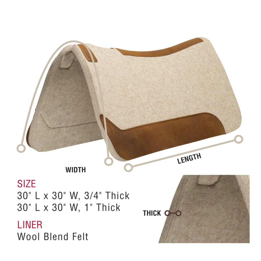 Wool Blend Felt Western Saddle Pad A737