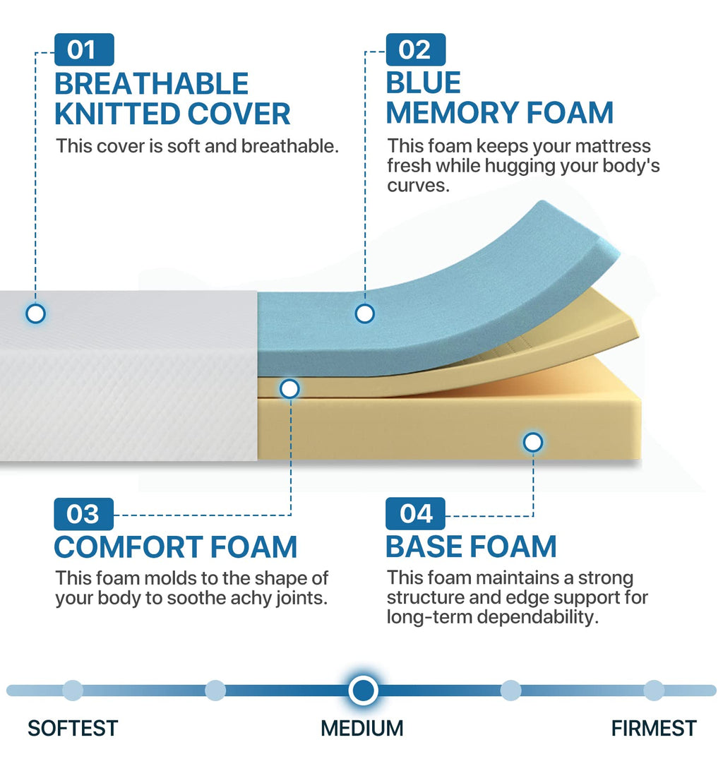 Twin Size 6 Inch Gel Memory Foam Mattress T797