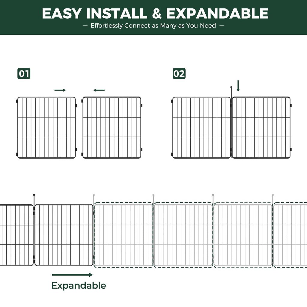 32" H 16 Panels Dog Playpen W37293