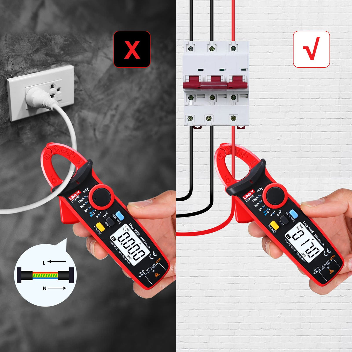Digital Clamp Meter Multimeter D4012