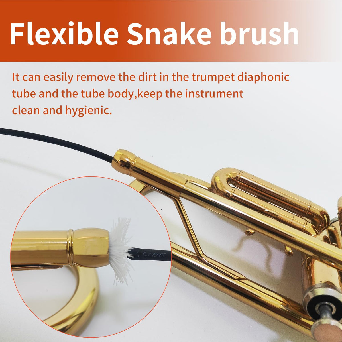7-in-1 Trumpet Cleaning Kit with Valve Oil, Slide Grease & Snake Brush V274