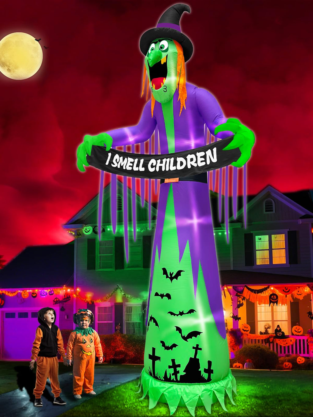 12FT Halloween Inflatables Witch Decorations L146564