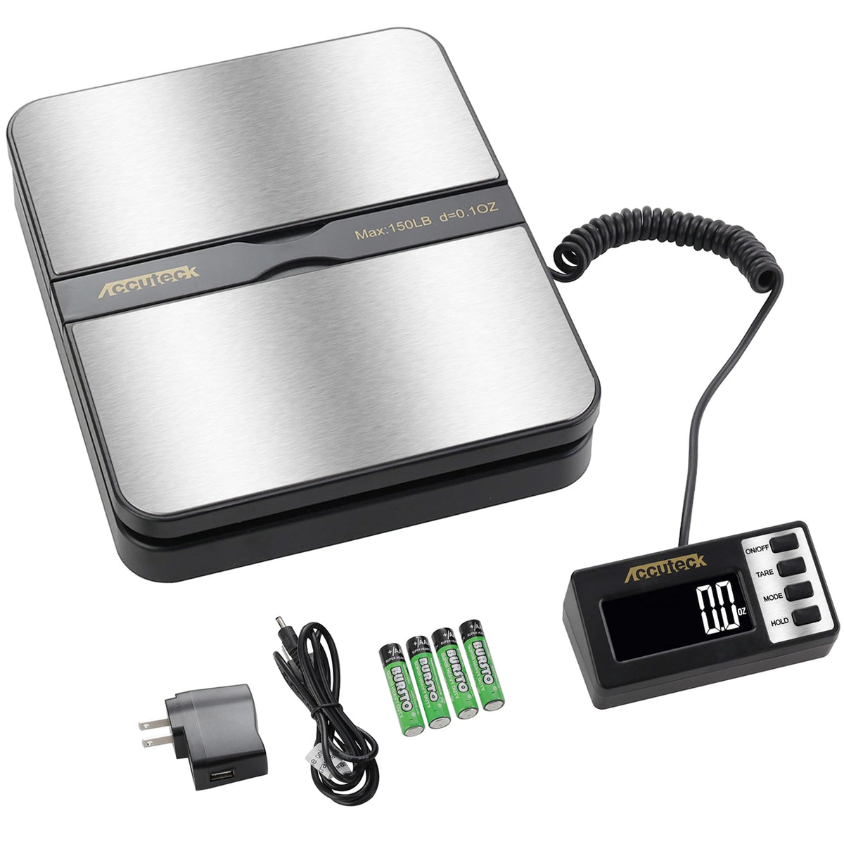 150Lbs 0.1OZ Digital Postal Scale Stainless Steel Q9485