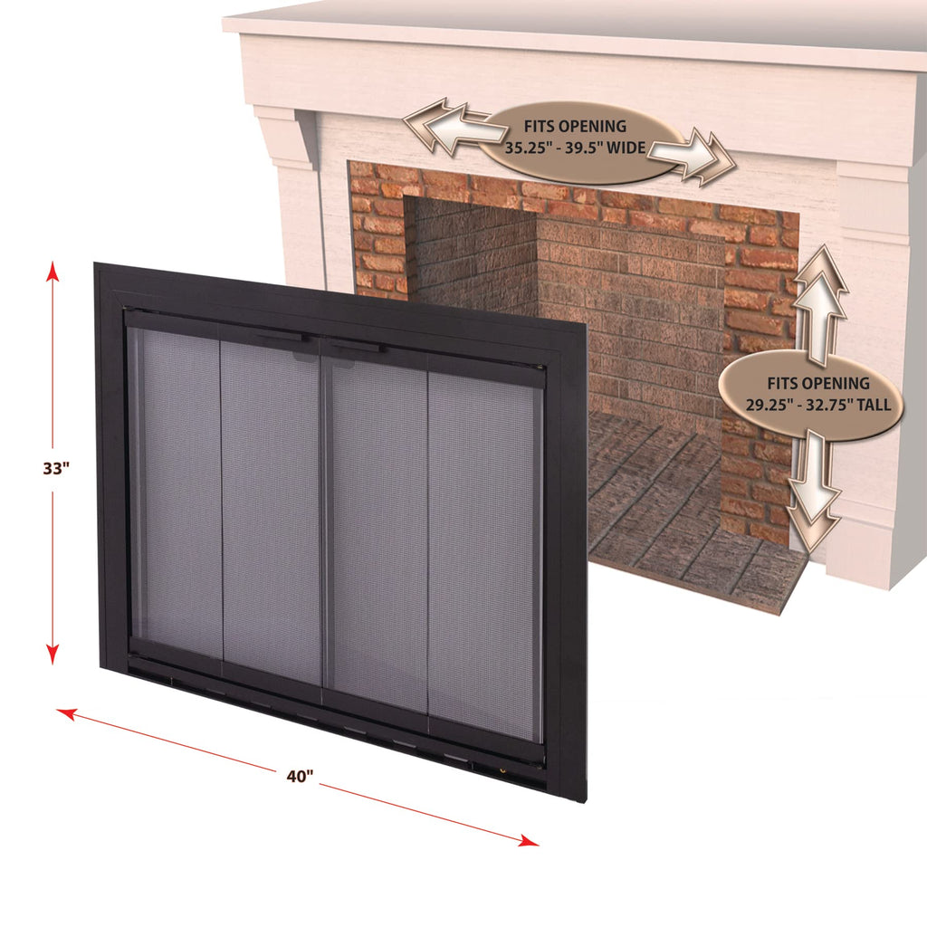 Aluminum Fireplace Glass Door H38471
