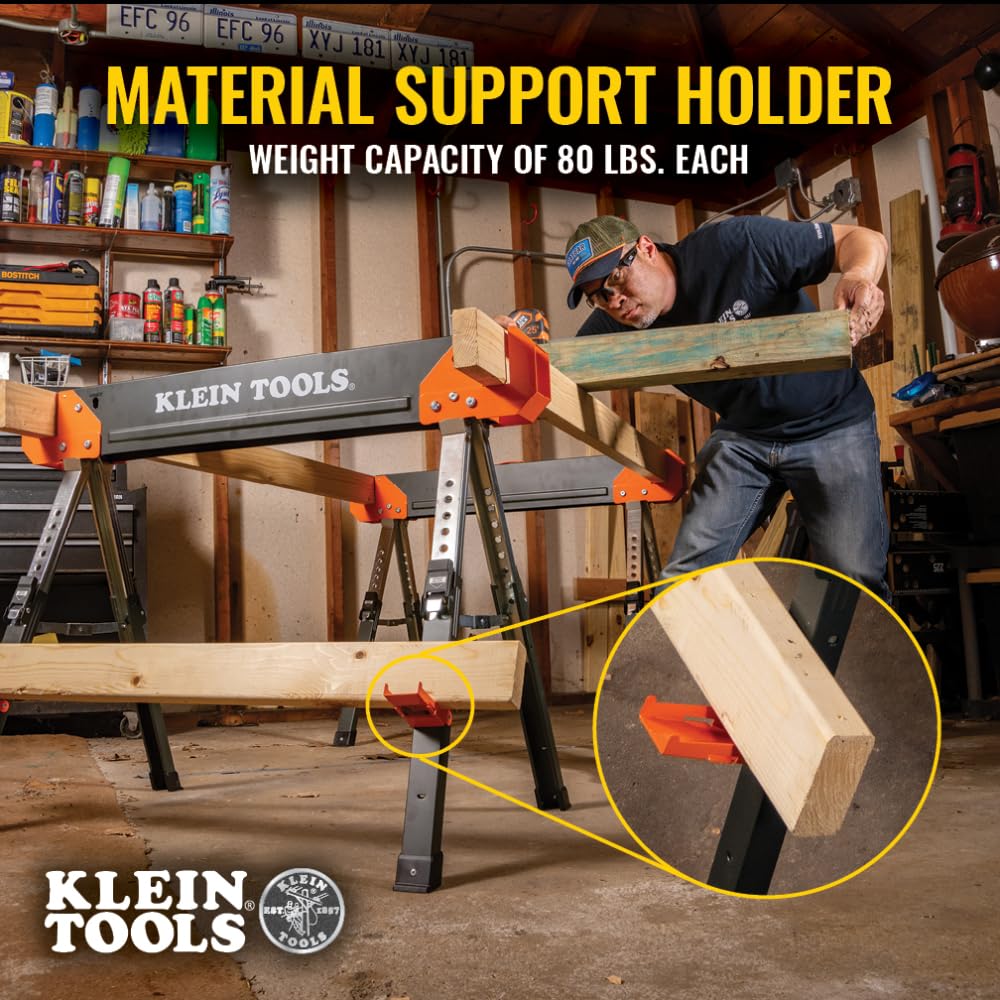 Folding Sawhorse 26-Inch to 32-Inch Adjustable Height 1-Pack S104873
