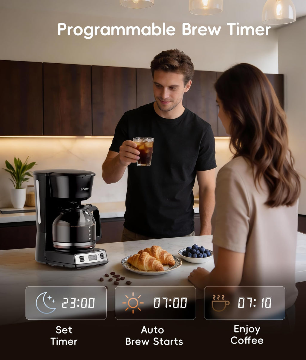 12-Cup Drip Coffee Maker with Electric Coffee Grinder C8024