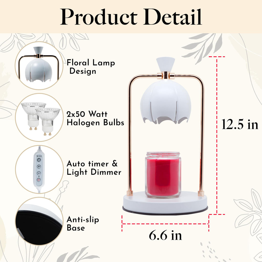 Electric Candle Warmer Lamp with Timer & Dimmer Q372804