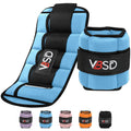 Adjustable Ankle Weights 10lb 1 Pair Blue W1853
