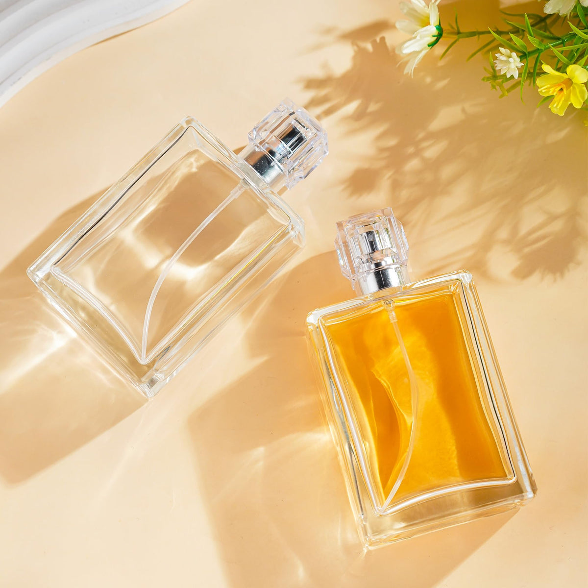 2 Pack 100ml Refillable Glass Spray Bottles S87676