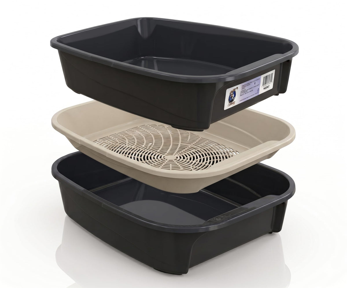 Black Sifting Cat Litter Box Z217